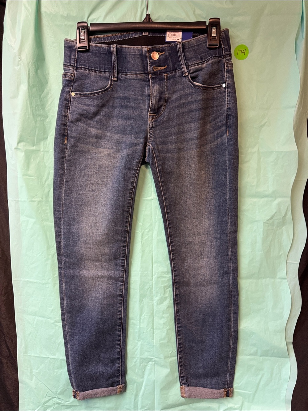 Apt. 9 Dark Blue Ankle Crop Stretch Jeans